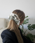 Scrunchie Broderie Verde