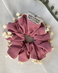 Scrunchie Pompón Rosado