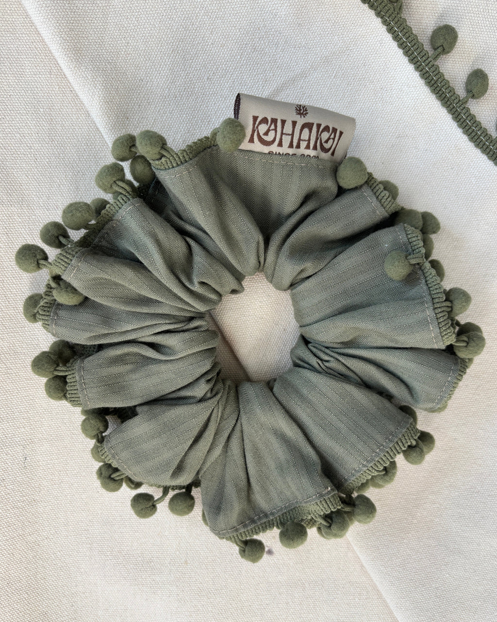 Scrunchie Pompón Verde