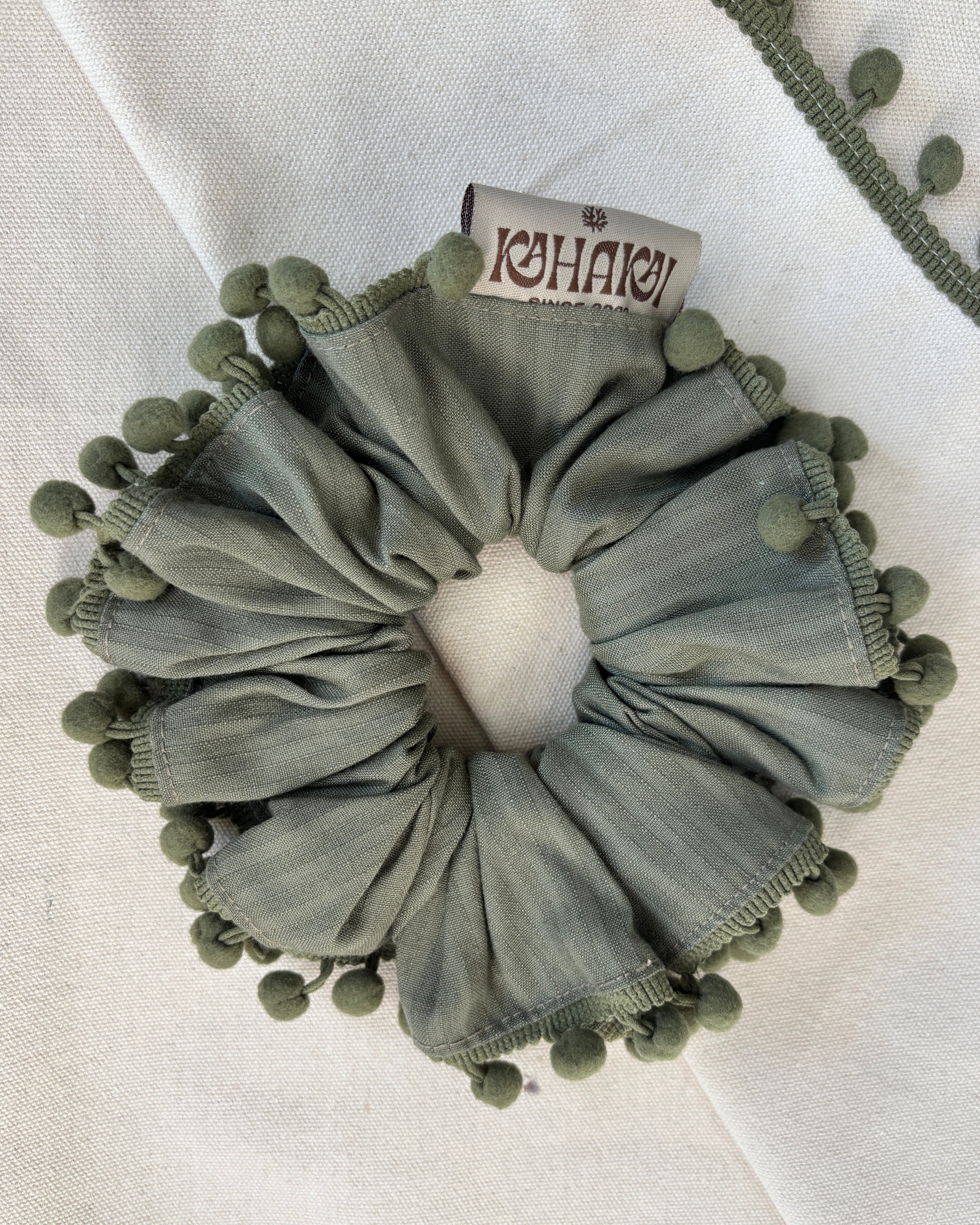 Scrunchie Pompón Verde