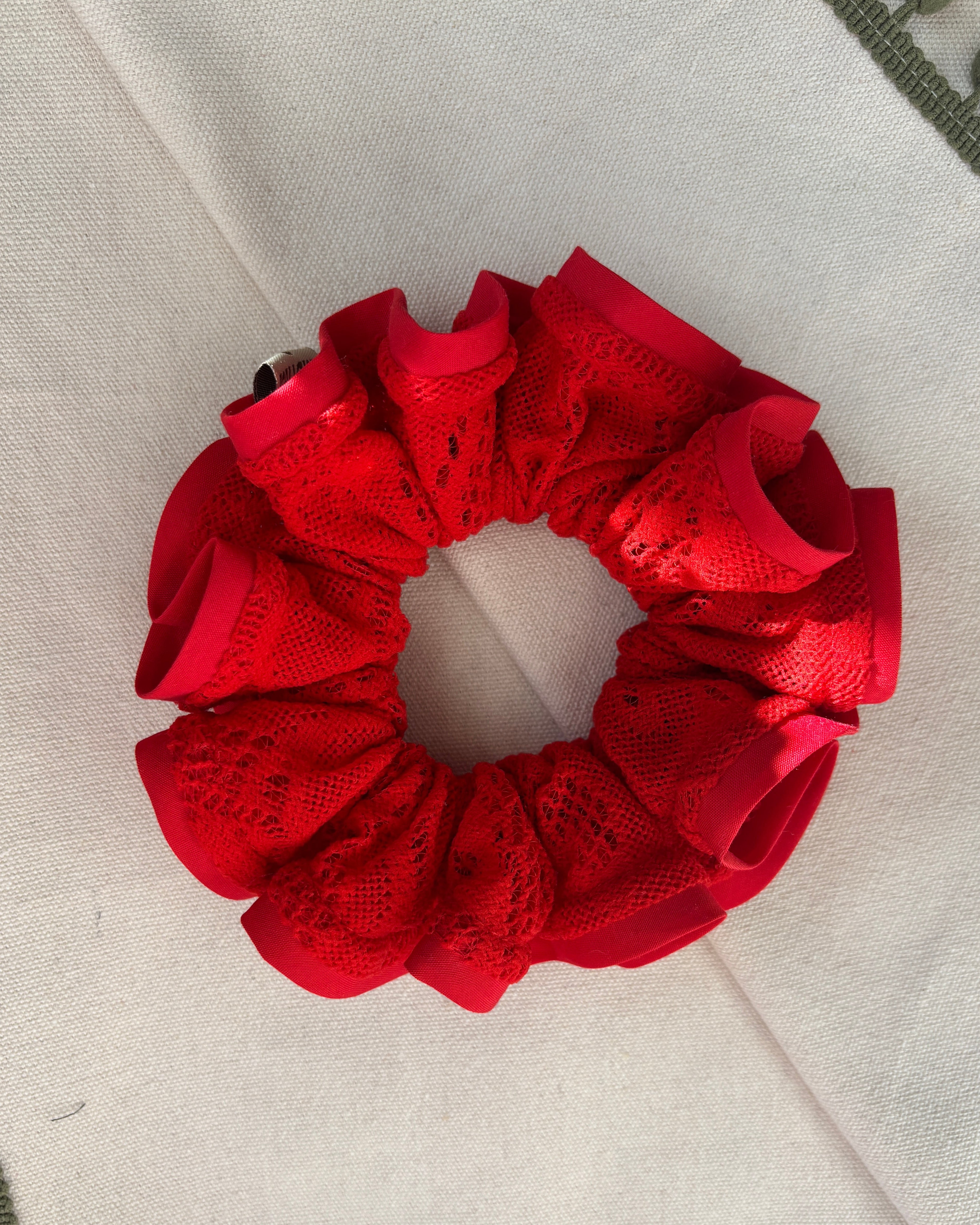 Scrunchie Sesgo Rojo