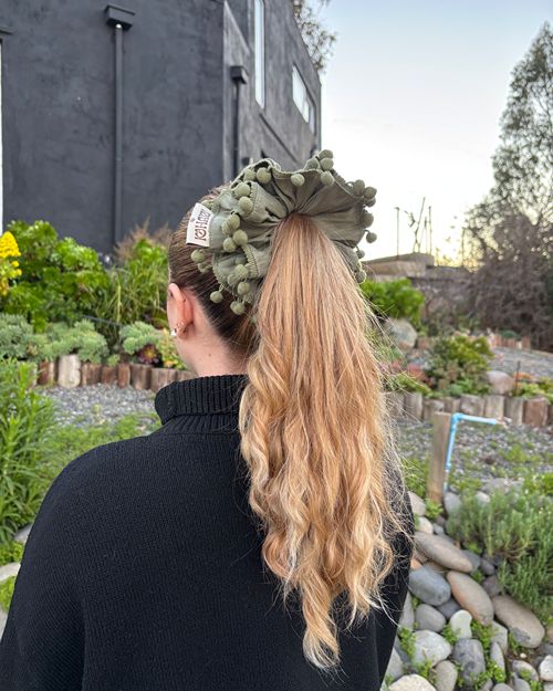 Scrunchie Pompón Verde