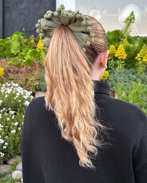 Scrunchie Pompón Verde